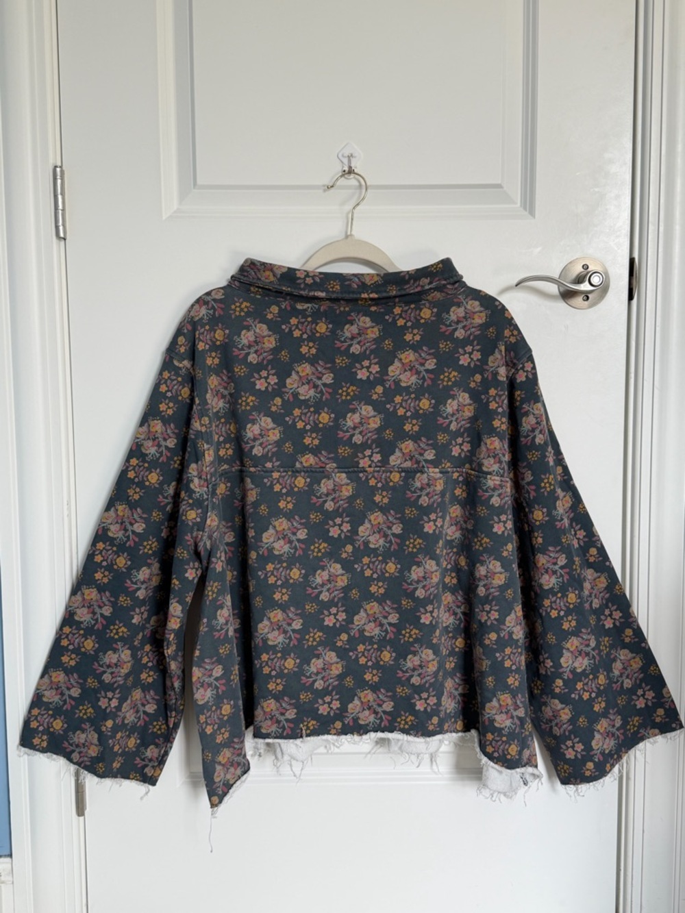 Natural Life State Floral Blooms Blue Easy Does It Sweatshirt 54547 - Picture 8 of 14